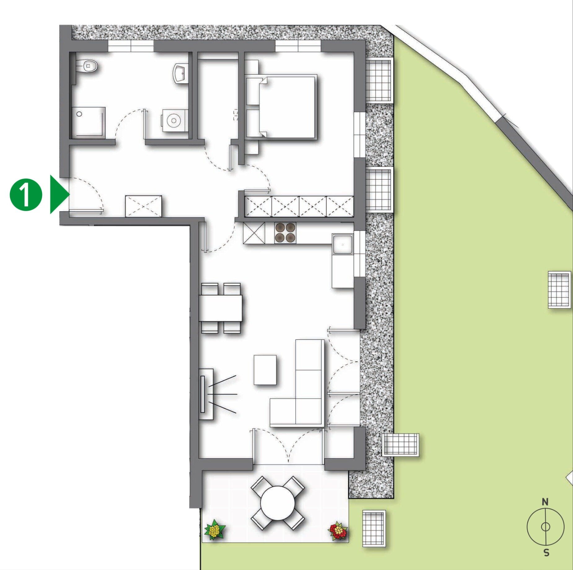 Wohnung zum Kauf provisionsfrei 455.000 € 2 Zimmer 65,6 m²<br/>Wohnfläche EG<br/>Geschoss 31.12.2026<br/>Verfügbarkeit Perach Ainring 83404