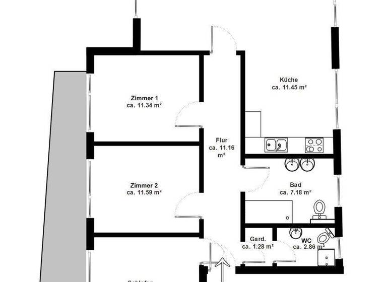Wohnung zum Kauf 380.000 € 4 Zimmer 104 m² Poppenbüttel Hamburg 22399