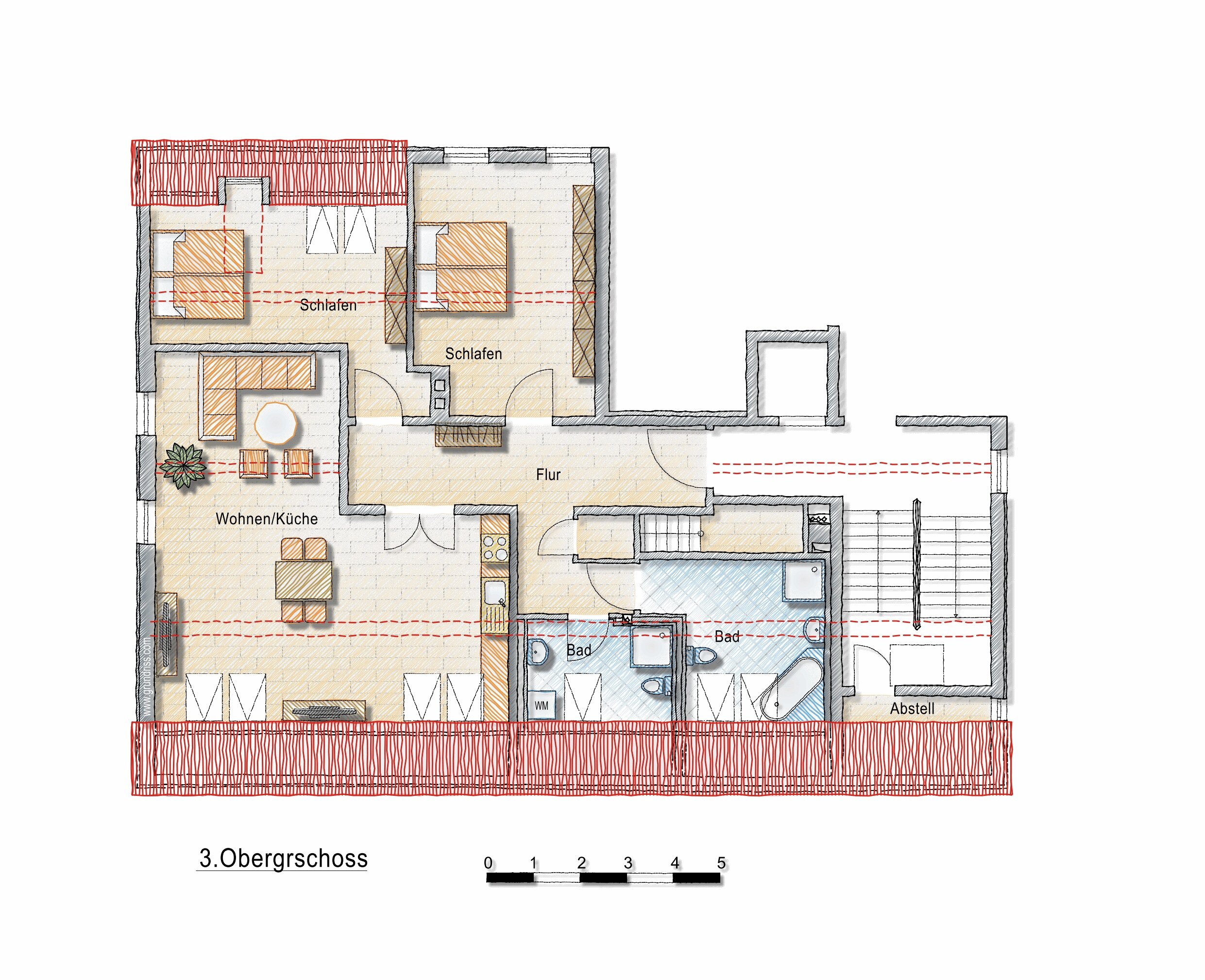 Wohnung zur Miete 1.130 € 3 Zimmer 113 m²<br/>Wohnfläche 3.<br/>Geschoss ab sofort<br/>Verfügbarkeit Bettina-von-Arnim-Straße 2 Westvorstadt Weimar 99423