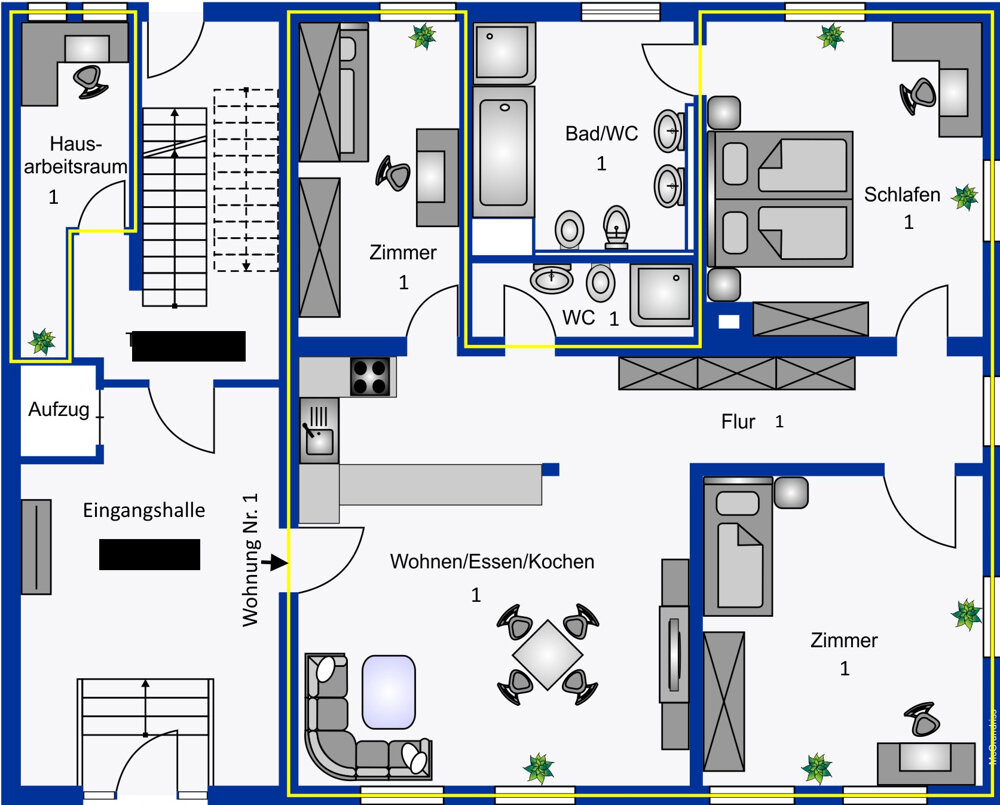 Wohnung zum Kauf 495.000 € 4 Zimmer 130 m²<br/>Wohnfläche Baden-Baden - Kernstadt Baden-Baden 76530