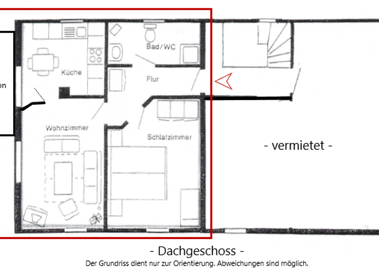 Wohnung zur Miete 590 € 2 Zimmer 48 m² frei ab 15.03.2026 Husum 25813