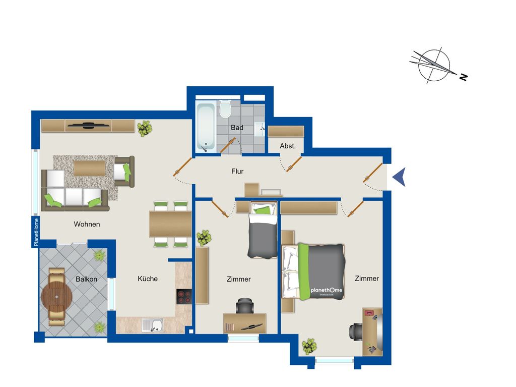 Wohnung zum Kauf 599.000 € 3 Zimmer 79 m²<br/>Wohnfläche 1.<br/>Geschoss Lokstedt Hamburg 22529