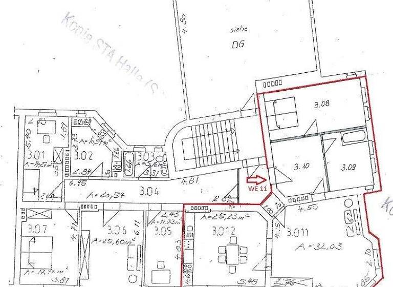 Wohnung zum Kauf 245.000 € 2 Zimmer 103,5 m² 3. Geschoss frei ab sofort Giebichenstein Halle (Saale) 06114