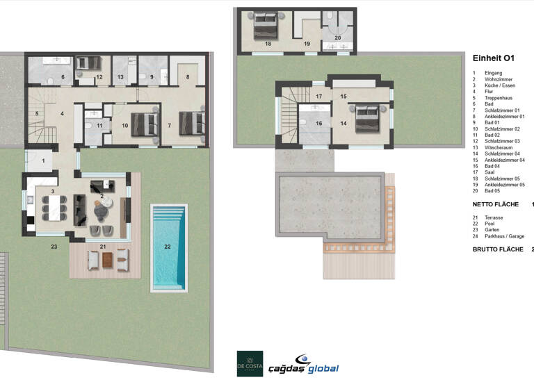 Villa zum Kauf - Erstbezug provisionsfrei 2.400.000 € 6 Zimmer 191,8 m² Bodrum/Mugla 48400