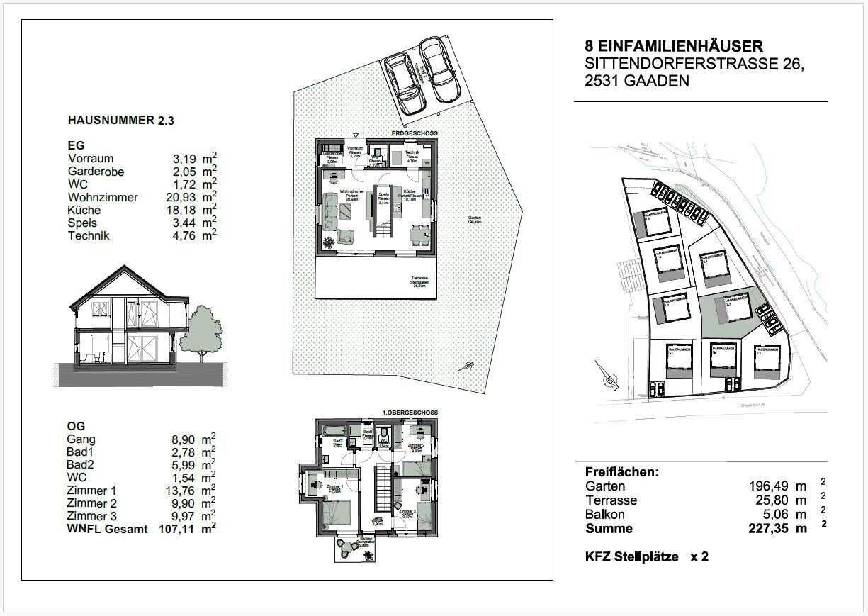 Einfamilienhaus zum Kauf 700.000 € 4 Zimmer 106,7 m²<br/>Wohnfläche 01.12.2024<br/>Verfügbarkeit Gaaden 2531