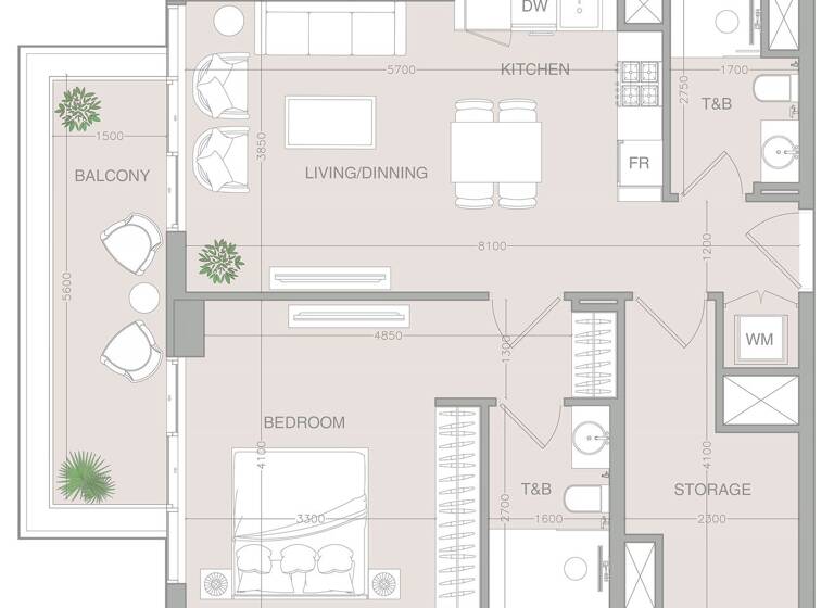 Wohnung zum Kauf provisionsfrei 307.090 € 2,5 Zimmer 77,1 m² Dubai 00000