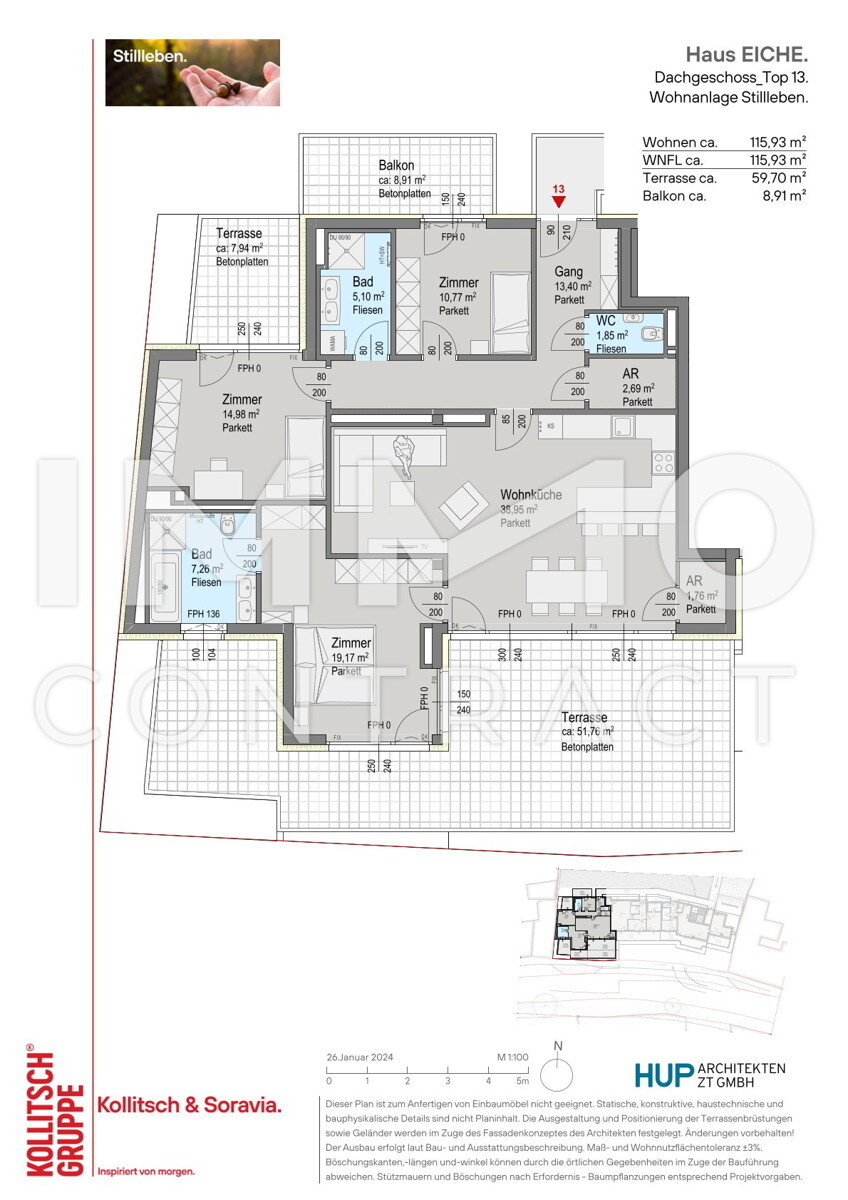 Wohnung zum Kauf provisionsfrei 730.400 € 4 Zimmer 115,9 m²<br/>Wohnfläche Kaltenleutgeben 2391