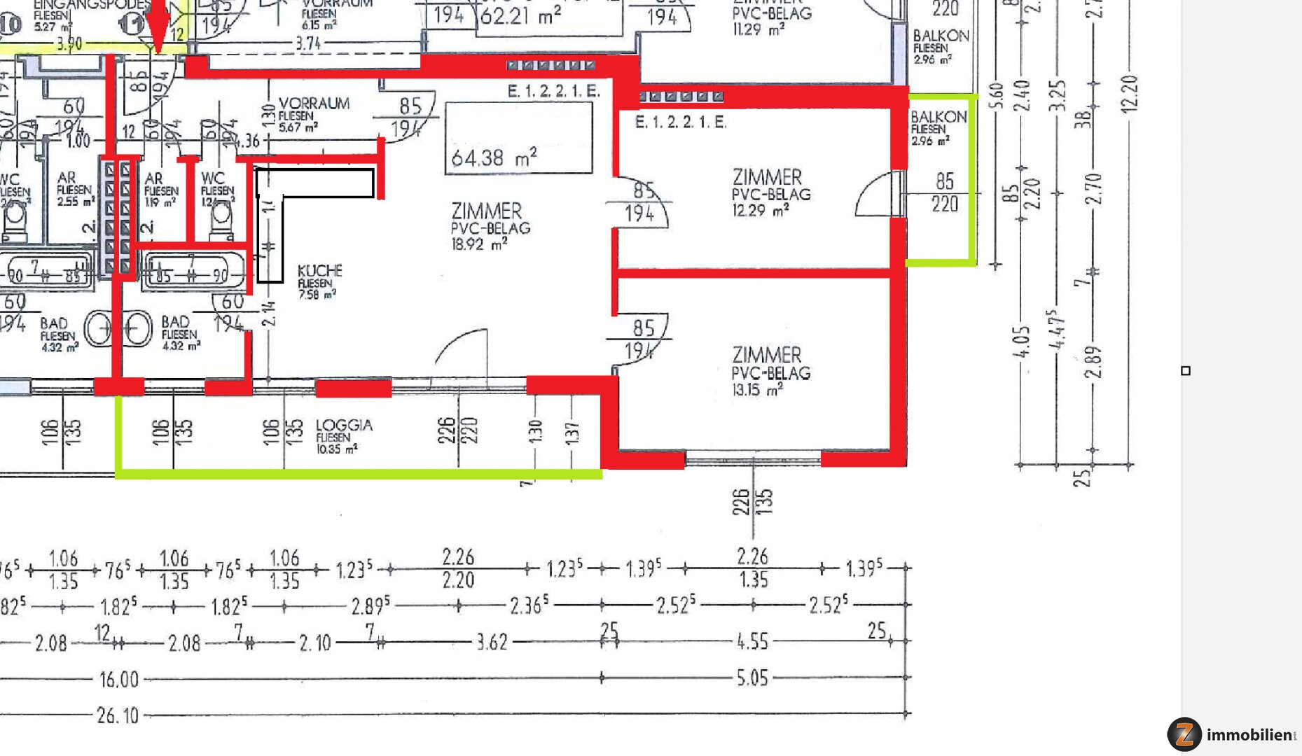 Wohnung zum Kauf 159.000 € 3 Zimmer 62 m²<br/>Wohnfläche Neudörfl 7201