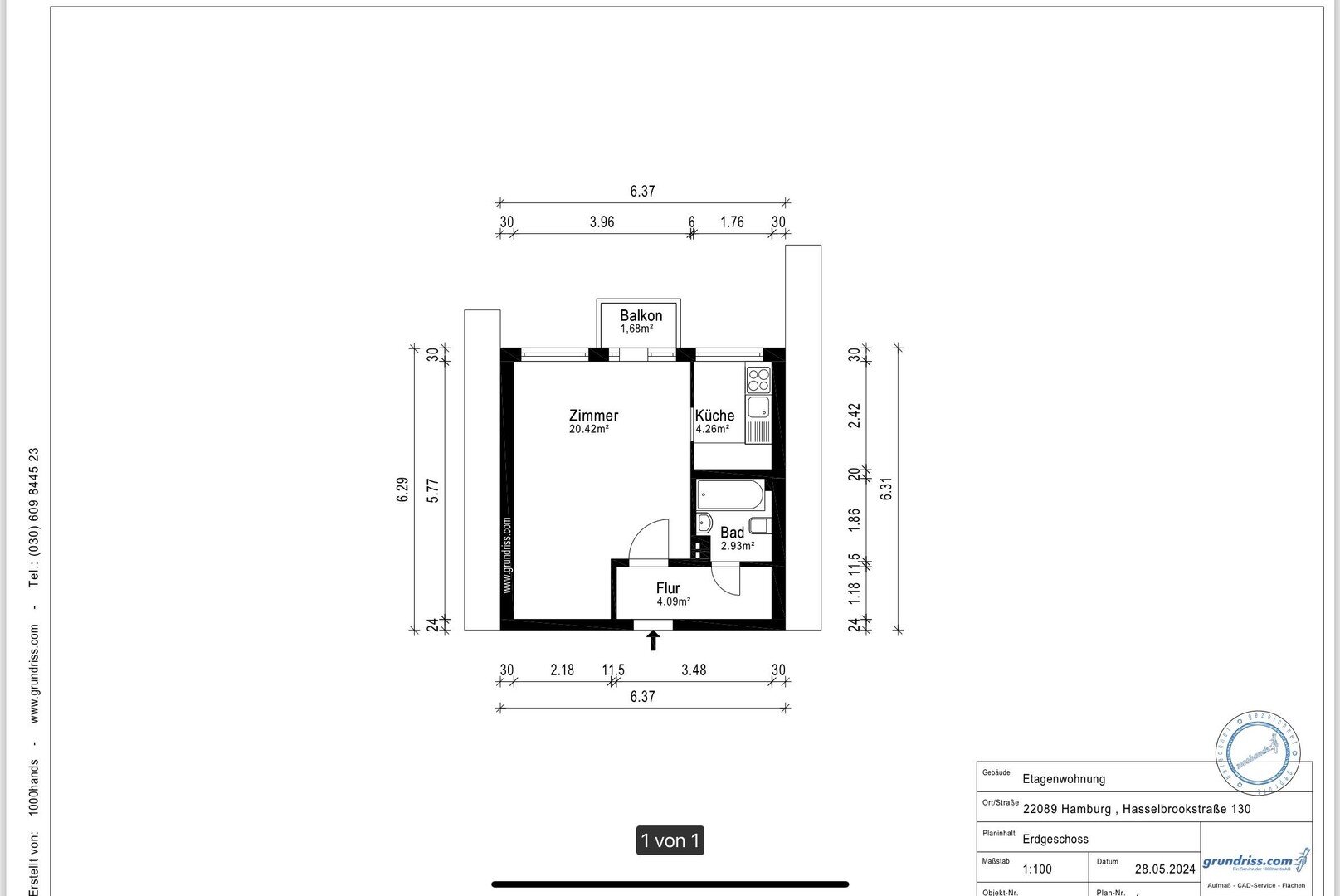 Wohnung zur Miete Wohnen auf Zeit 1.400 € 1 Zimmer 33 m²<br/>Wohnfläche 16.01.2025<br/>Verfügbarkeit Eilbek Hamburg 22089