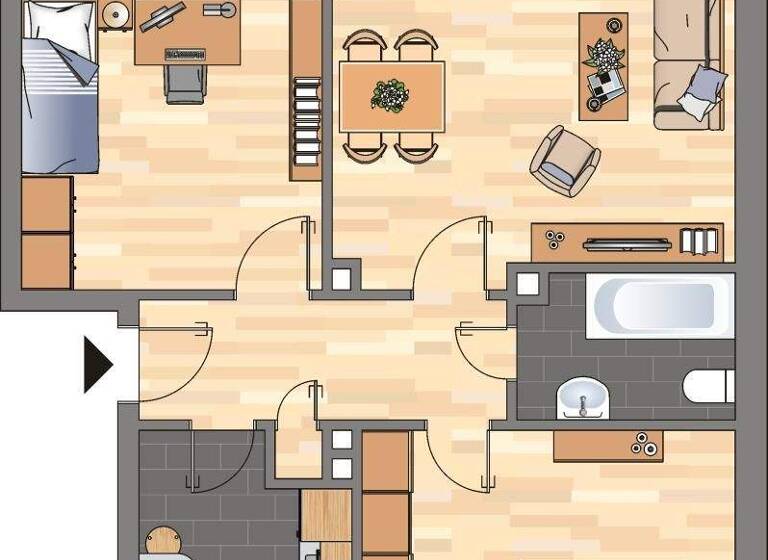 Wohnung zur Miete 569 € 3 Zimmer 60,6 m² EG Eschenweg 51 Zeven 27404