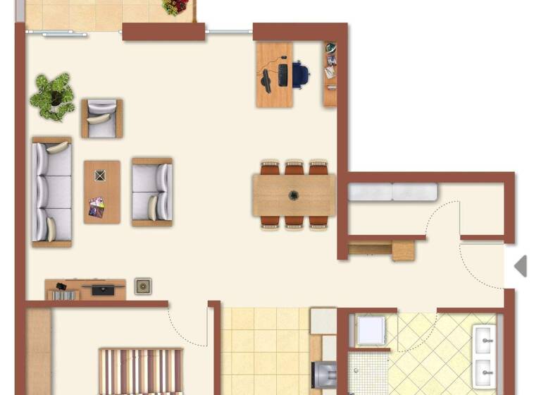 Wohnung zur Miete - Erstbezug 915 € 2 Zimmer 79,5 m² 2. Geschoss frei ab sofort Spalt 91174