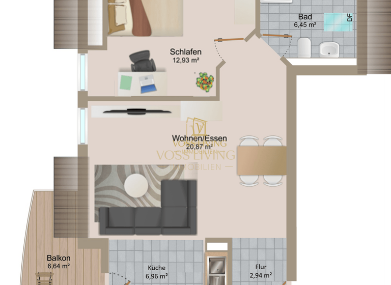 Wohnung zum Kauf provisionsfrei 249.000 € 2 Zimmer 48 m² 2. Geschoss Bad Vilbel 61118