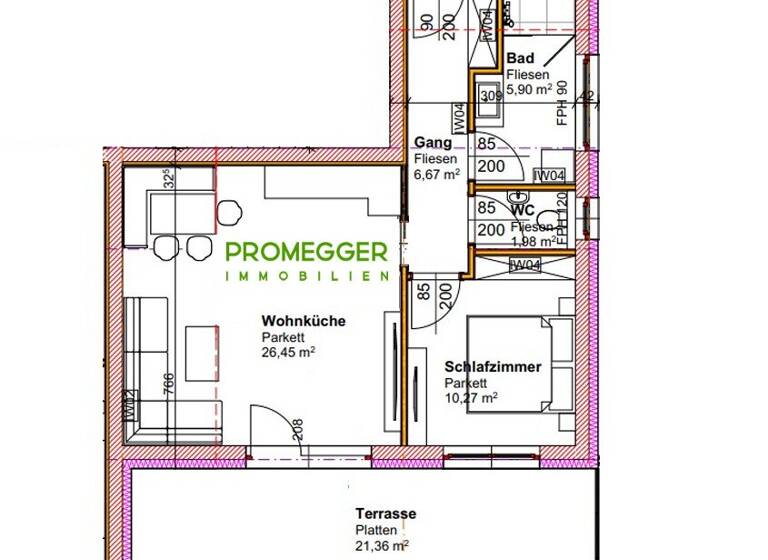 Wohnung zum Kauf 233.600 € 2 Zimmer 51,3 m² 2. Geschoss Aigen im Ennstal 8943