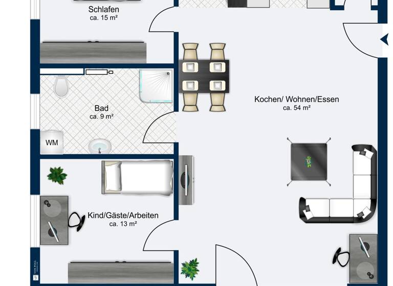 Wohnung zum Kauf provisionsfrei 388.170 € 3 Zimmer 102,2 m²<br/>Wohnfläche Flachslanden Flachslanden 91604