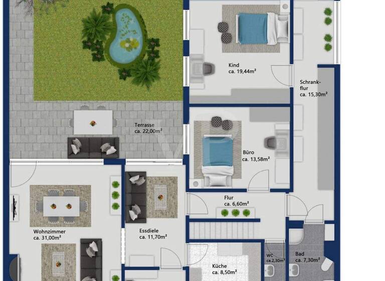 Bungalow zum Kauf 540.000 € 4 Zimmer 154 m² 258 m² Grundstück Ottobrunn 85521