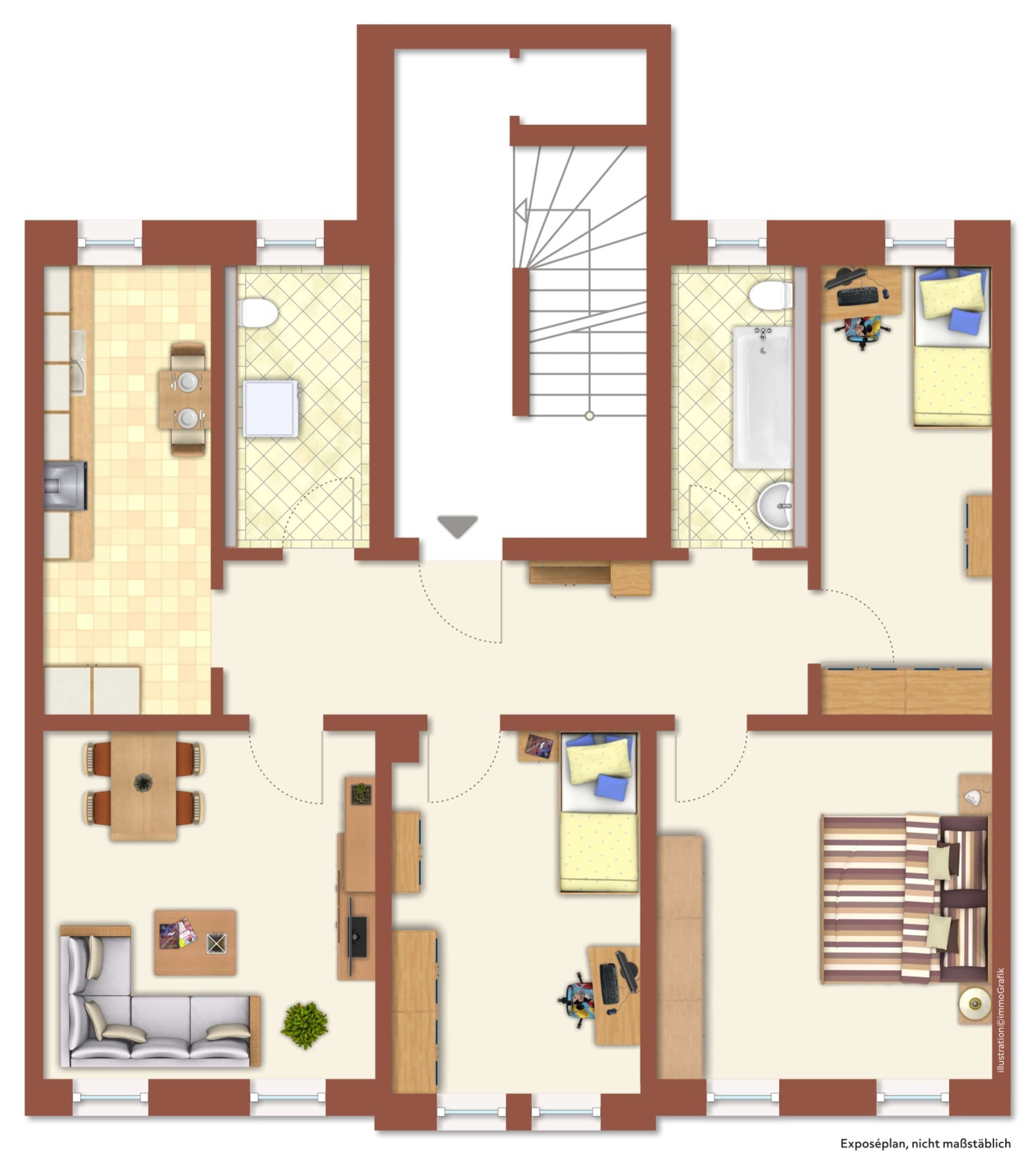 Wohnung zur Miete 650 € 4 Zimmer 95 m²<br/>Wohnfläche 01.01.2025<br/>Verfügbarkeit Donatsviertel Freiberg 09599