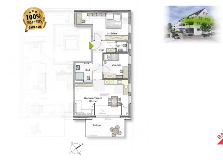 Wohnung zum Kauf provisionsfrei 539.000 € 3 Zimmer 79 m²<br/>Wohnfläche Mitte Sindelfingen 71063