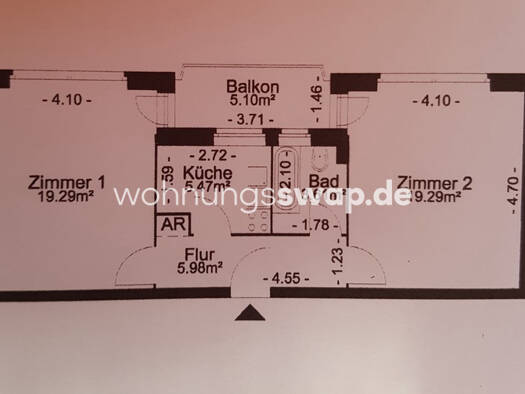 Studio zur Miete Tauschwohnung 443 € 2 Zimmer 54 m² 5. Geschoss Charlottenburg Berlin 10585