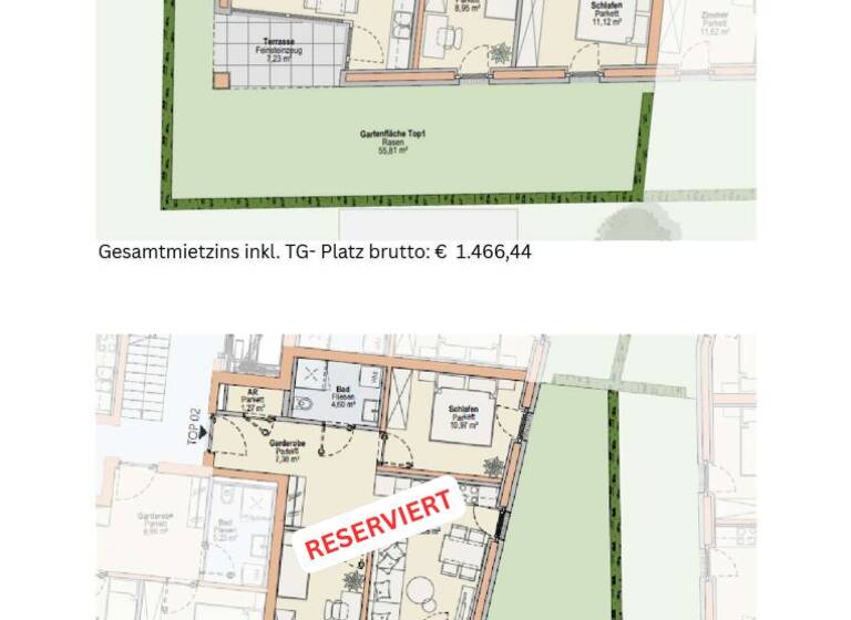 Terrassenwohnung zur Miete - Erstbezug frei ab sofort Bruchatgasse 55 Röthis 6832