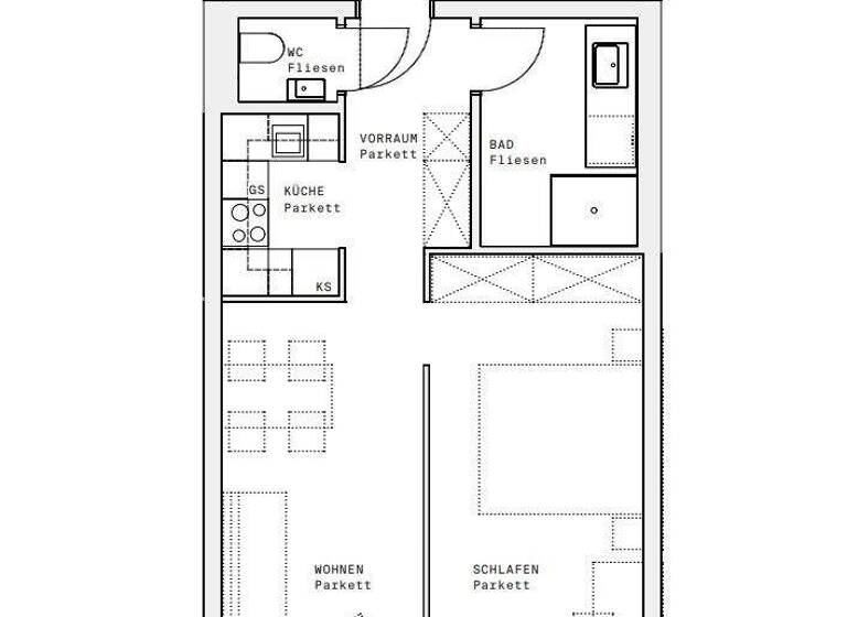 Wohnung zur Miete - Erstbezug 767 € 2 Zimmer 46,2 m² 11. Geschoss Wien 1220