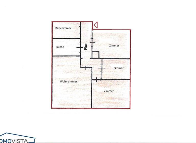 Wohnung zur Miete 435 € 4 Zimmer 81 m² 3. Geschoss Dorfstraße 2 Zodel Neißeaue 02829