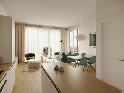 Wohnung zum Kauf - Erstbezug provisionsfrei 350.000 € 2 Zimmer 64,6 m² 1. Geschoss Berghausen Pfinztal 76327