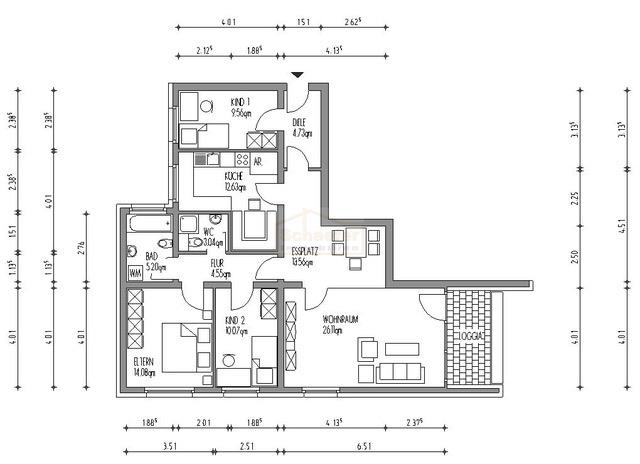 Wohnung zur Miete 760 € 4 Zimmer 105 m²<br/>Wohnfläche 1.<br/>Geschoss Deiringsen Soest 59494