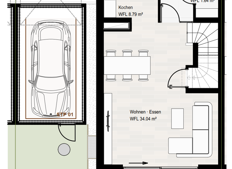Reihenendhaus zum Kauf - Erstbezug provisionsfrei 869.000 € 4,5 Zimmer 152,8 m² 284,8 m² Grundstück Germanenstr. 17b Foret Langweid am Lech 86462