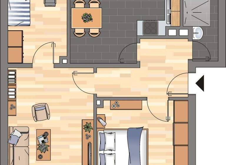 Wohnung zur Miete 429 € 3 Zimmer 62,8 m² 2. Geschoss Kolberger Straße 25 Bant Wilhelmshaven 26382