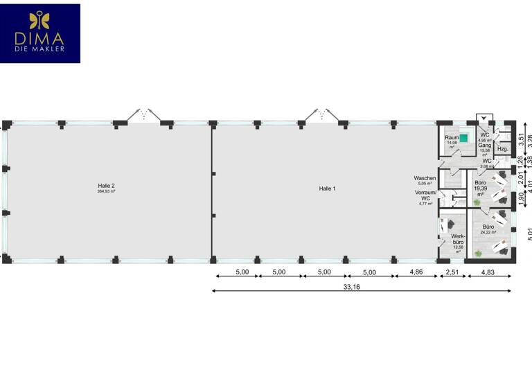 Lagerhalle zur Miete 5.000 € 726 m² Lagerfläche teilbar ab 355 m² Landsberg Landsberg am Lech 86899