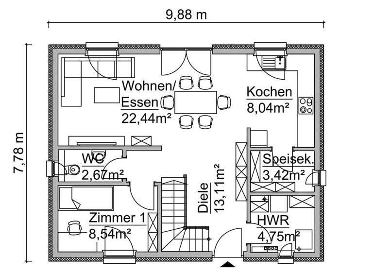 Bungalow zum Kauf 249.000 € 5 Zimmer 120 m²<br/>Wohnfläche 700 m²<br/>Grundstück Neu-Vehlefanz Oberkrämer 16727