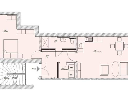 Wohnung zur Miete 760 € 2 Zimmer 58,3 m² 1. Geschoss frei ab sofort Nordvorstadt Weimar 99423