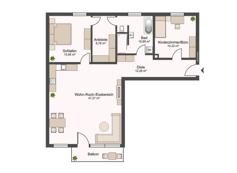 Wohnung zur Miete 975 € 3 Zimmer 109,5 m² 2. Geschoss Fürstenzell 94081