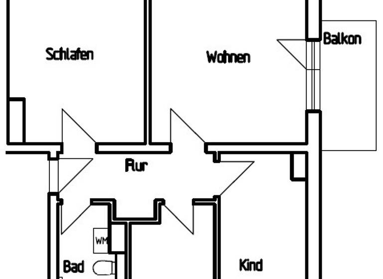 Wohnung zur Miete 327 € 3 Zimmer 60,5 m²<br/>Wohnfläche 3.<br/>Geschoss Körnersche Straße 9 Mühlhausen Mühlhausen 99974