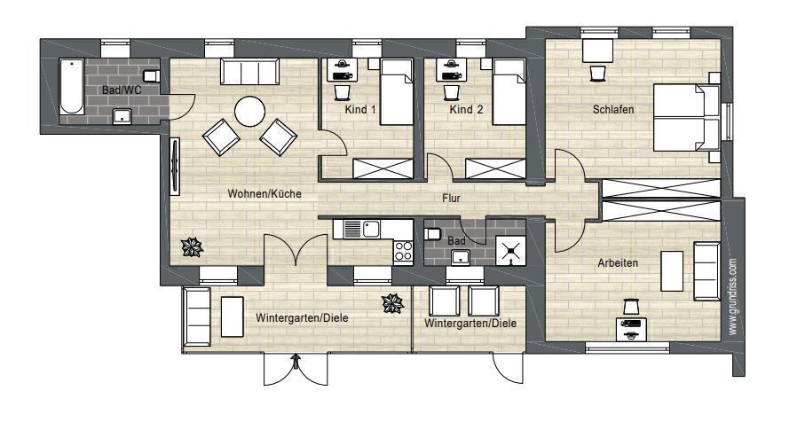 Loft zur Miete 1.949 € 5 Zimmer 134,5 m²<br/>Wohnfläche EG<br/>Geschoss Trachenberger Straße 61 Pieschen-Nord (Trachenberger Str.) Dresden 01127