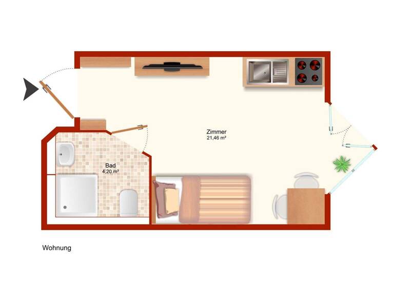 Studio zum Kauf 75.000 € 1 Zimmer 47 m² 2. Geschoss Oeslau Rödental 96472