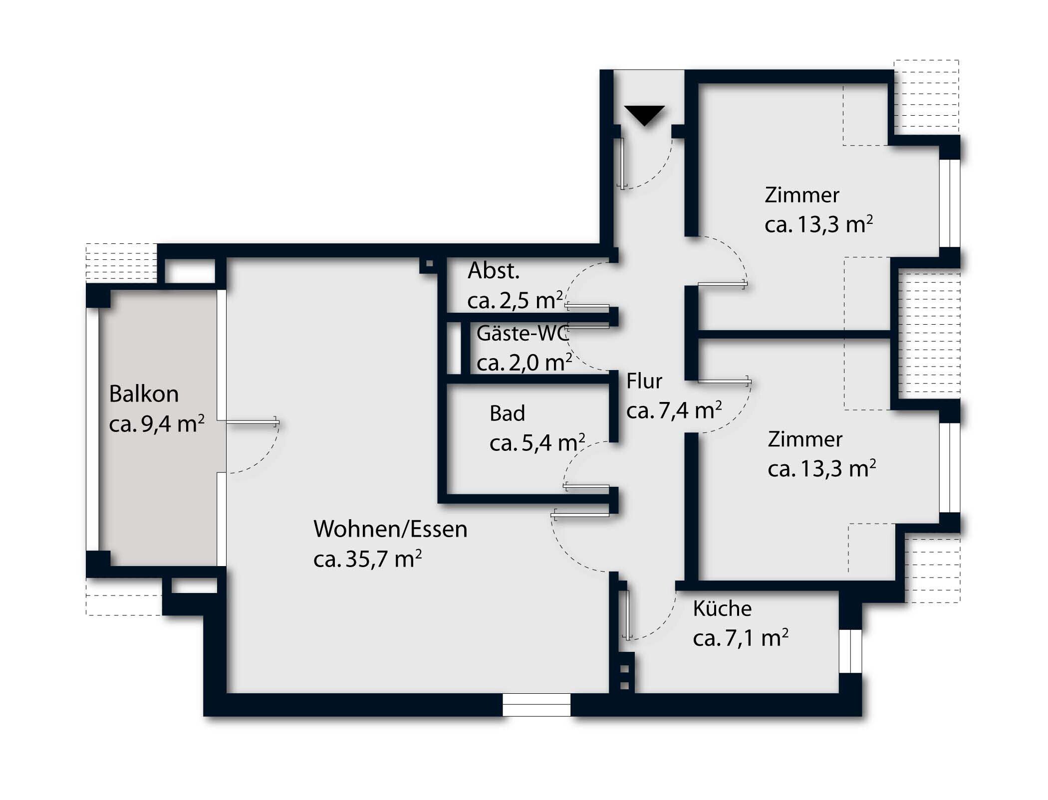 Wohnung zum Kauf 450.000 € 3 Zimmer 92 m²<br/>Wohnfläche Iserbrook Hamburg 22589