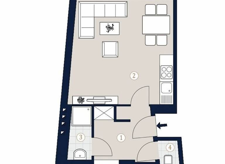 Wohnung zum Kauf - Erstbezug 265.000 € 1 Zimmer 30 m² 2. Geschoss Wien 1090