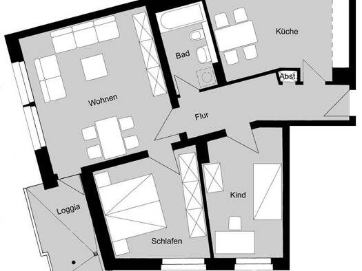 Wohnung zur Miete 640 € 3 Zimmer 78,3 m² Geschoss 4/5 frei ab 01.11.2026 Zittauer Hof 1 Mittelfeld Hannover 30519