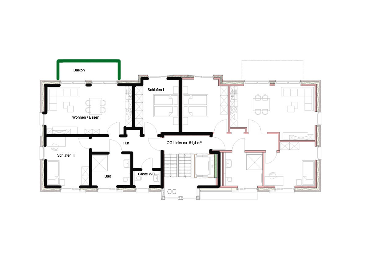 Wohnung zum Kauf 498.168 € 3 Zimmer 81,4 m²<br/>Wohnfläche 1.<br/>Geschoss Gustav-Tweer-Weg 24 Gremmendorf - Ost Münster 48167