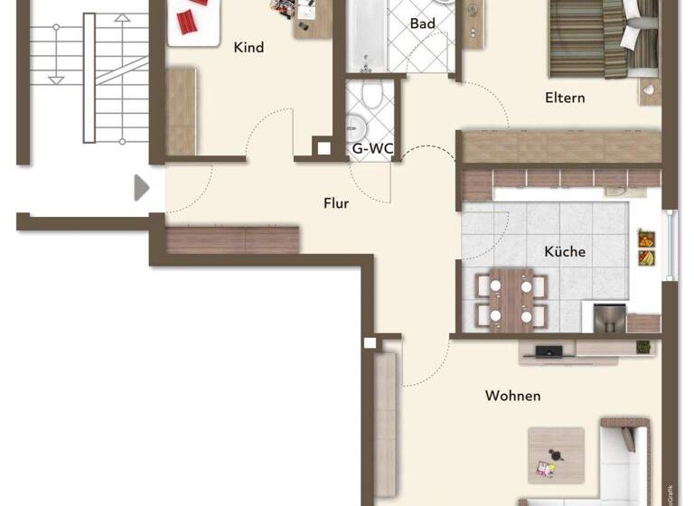 Wohnung zum Kauf 239.000 € 3 Zimmer 82 m² Sulzbach 63834