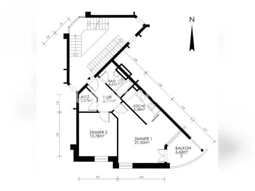 Wohnung zur Miete Tauschwohnung 647 € 2 Zimmer 56 m² 3. Geschoss Otterndorf Hamburg 22767