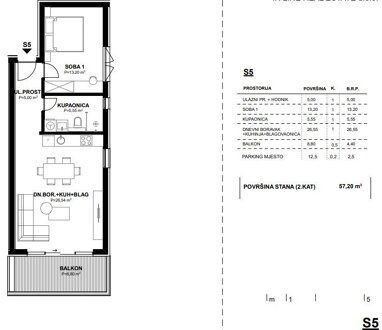 Wohnung zum Kauf 207.708 € 1 Zimmer 57 m² 1. Geschoss Komarna