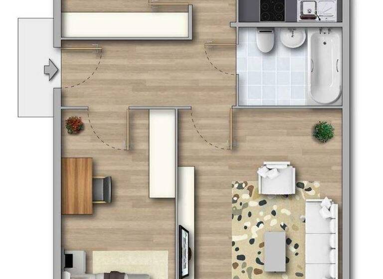 Wohnung zur Miete 480 € 3 Zimmer 68,5 m² 3. Geschoss Gneisenauring 28 Neu Olvenstedt Magdeburg 39130