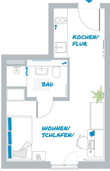 Wohnung zur Miete 481 € 1 Zimmer 24,1 m²<br/>Wohnfläche 3.<br/>Geschoss 01.02.2025<br/>Verfügbarkeit Fakultätsstraße 17 Opladen Leverkusen-Opladen 51379