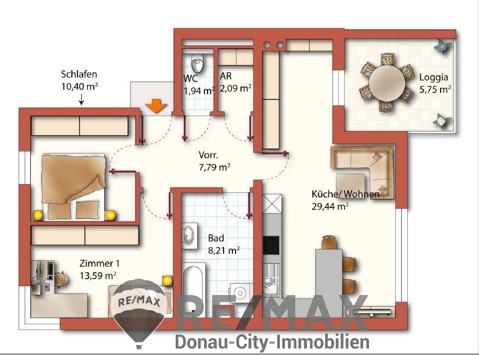 Wohnung zum Kauf 280.000 € 3 Zimmer 73,4 m²<br/>Wohnfläche 2.<br/>Geschoss Teesdorf 2524