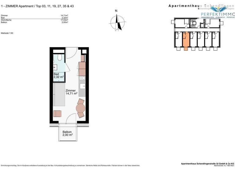 Wohnung zum Kauf 130.578 € 1 Zimmer 17 m² 4. Geschoss Bregenz 6900