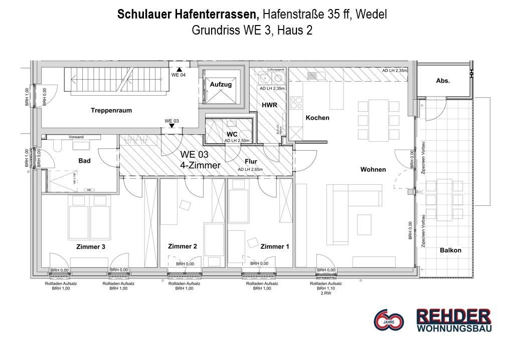 Wohnung zum Kauf provisionsfrei 970.000 € 4 Zimmer 140 m²<br/>Wohnfläche 1.<br/>Geschoss Hafenstraße 35 Wedel 22880