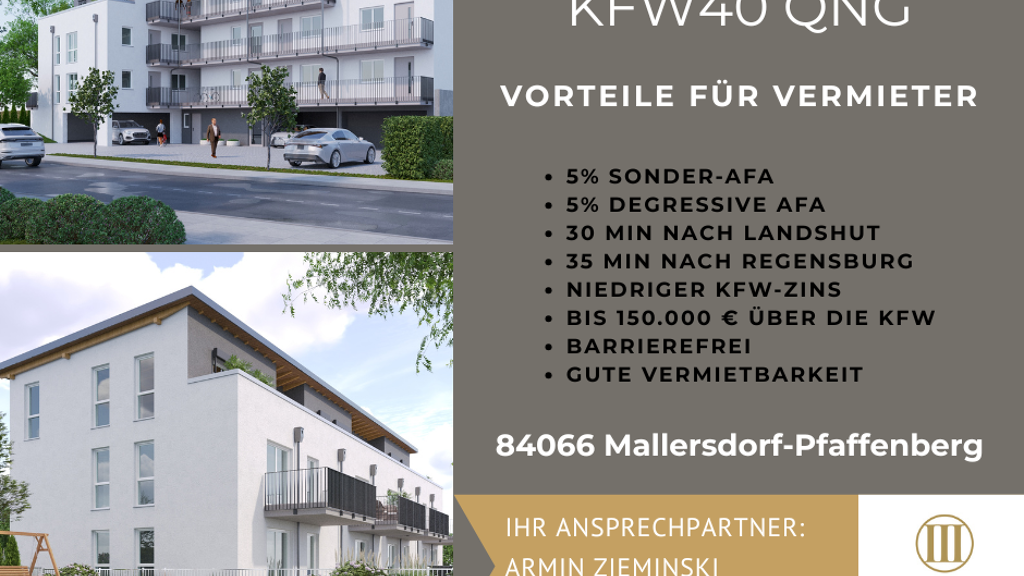 Studio zum Kauf - Erstbezug provisionsfrei 254.600 € 1 Zimmer 48,1 m² EG Mallersdorf Mallersdorf-Pfaffenberg 84066