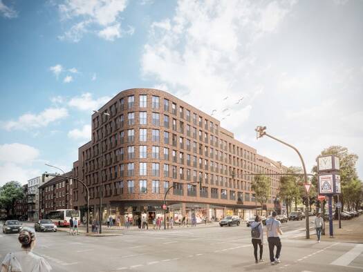 Medizinisches Gebäude zur Miete - Erstbezug 35 € 11 Zimmer 428 m² Bürofläche teilbar von 10 m² bis 210 m² Fuhlsbüttler Straße 138 Barmbek-Nord Hamburg 22305
